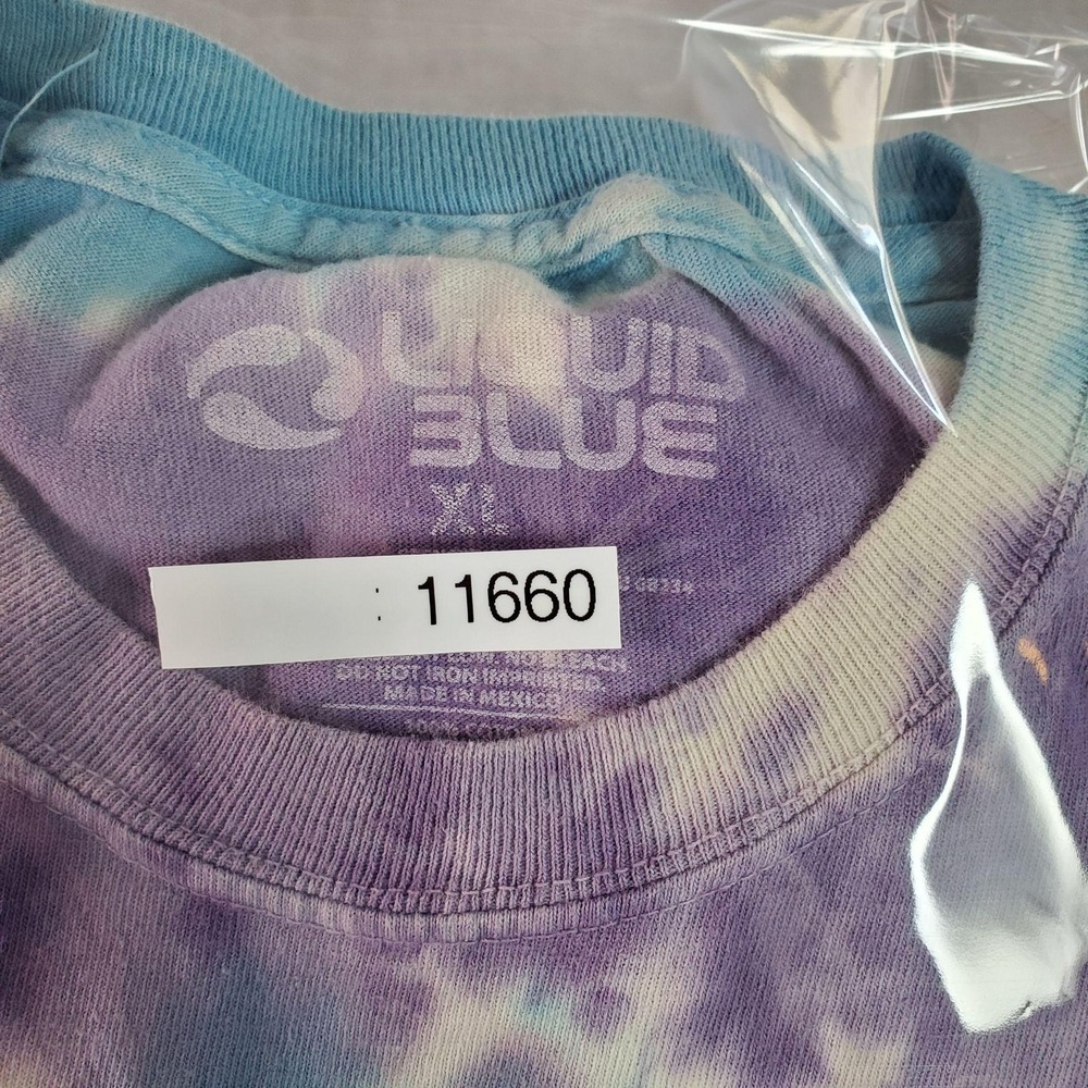 Grateful Dead Shirt Mens XL Blue Purple Tie Dye Fall Tour '89 Liquid Blue Band - Picture 11 of 11